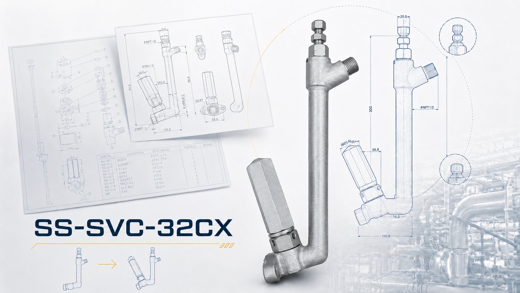 SS-SVC-32CX Indicator Cock & Cylinder Safety Valve 제품 카탈로그 — ㈜삼선엔지니어링 자체 제작 개량형 부품